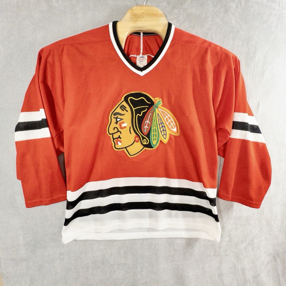 Vtg CCM Chicago Blackhawks Hockey Jersey Mens Medium Made In USA